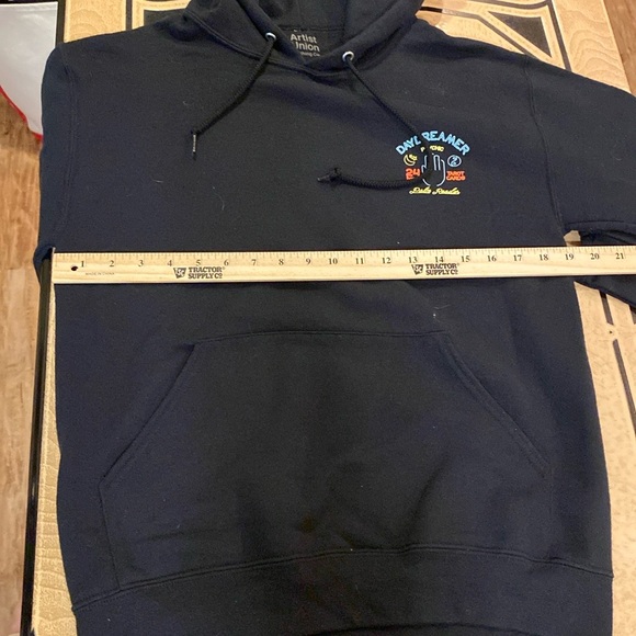 ARTIST UNION DAYDREAMER HOODIE size small tarot cards palm reader double sided - Picture 7 of 11
